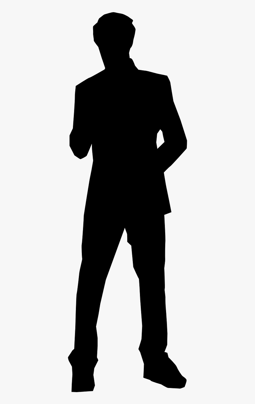 Silhouette Guy Standing Png, Transparent Png - kindpng