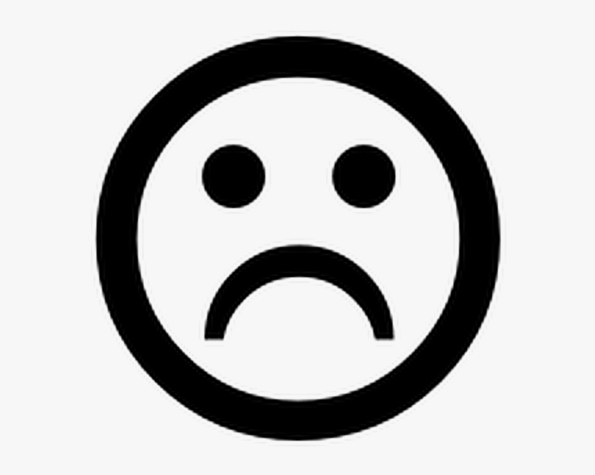 Sad Emoji ClipArt Black And White
