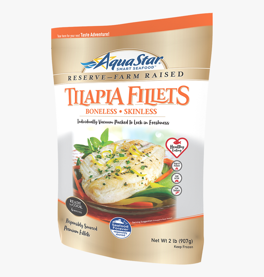 Aqua Star Tilapia Fillets 2lb Bag, HD Png Download, Free Download