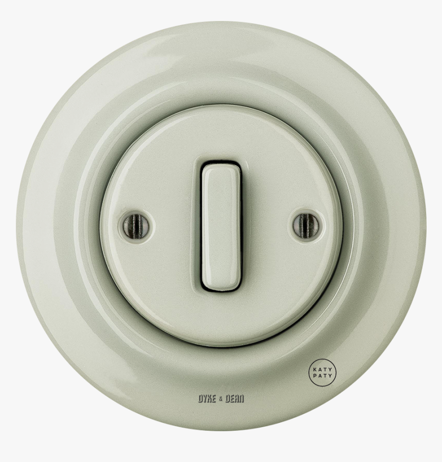 Porcelain Wall Switch Grey Green Slim Button - Lichtschalter Porzellan, HD Png Download, Free Download