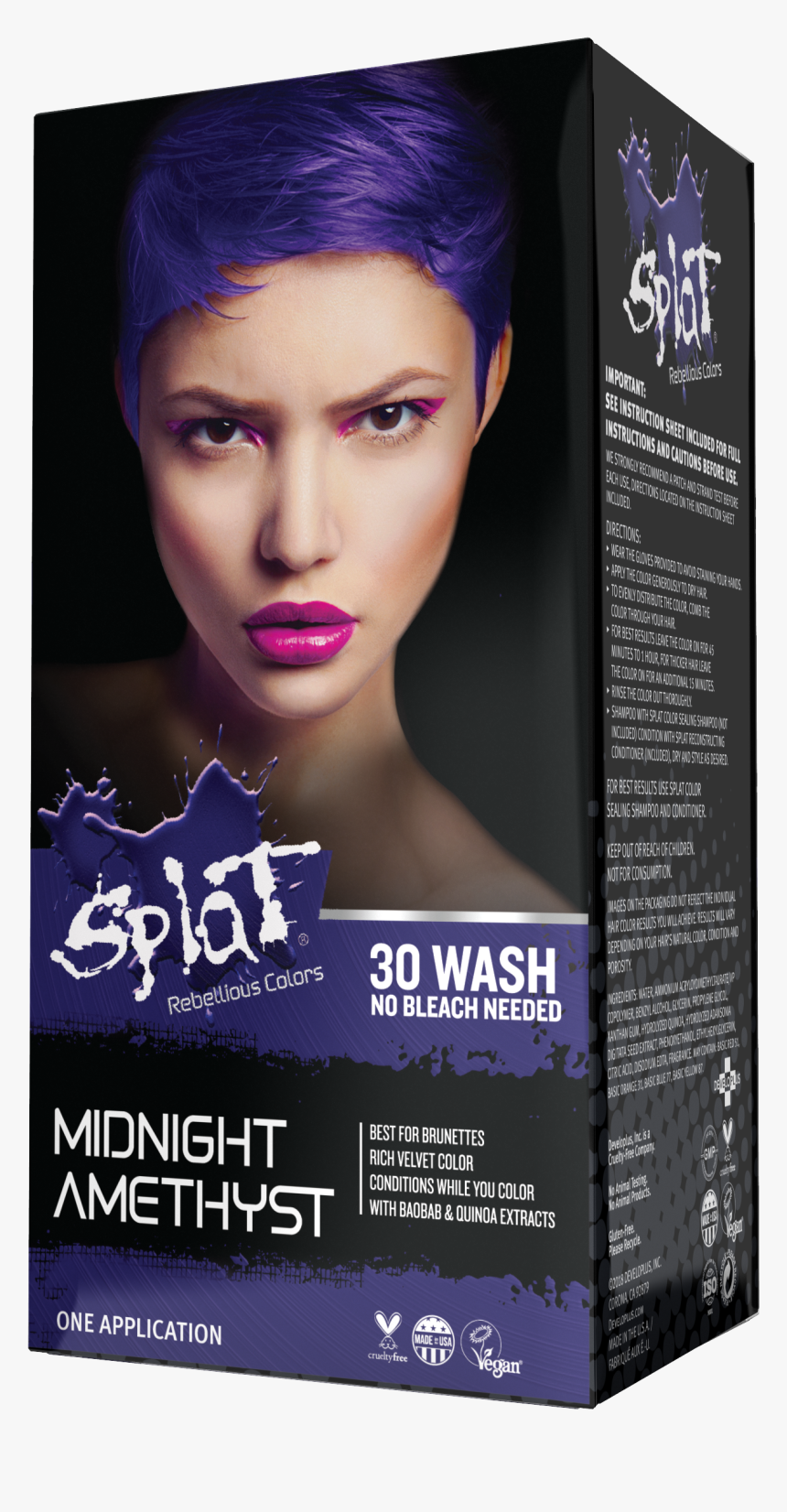 Splat Midnight Hair Color, HD Png Download, Free Download