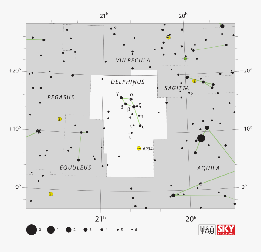 Delphinus Constellation Map, HD Png Download, Free Download