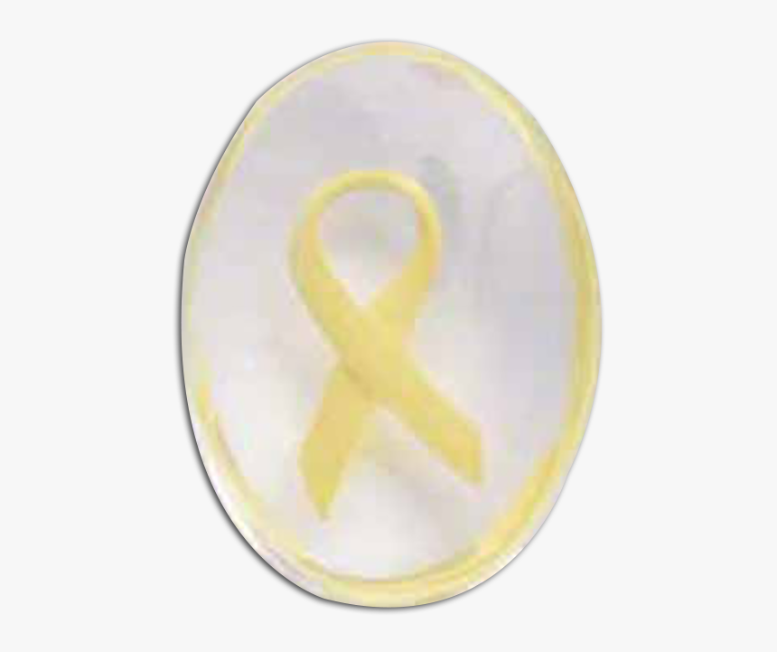 Yellow Awareness Ribbon Smooth Worry Stone - Circle, HD Png Download, Free Download