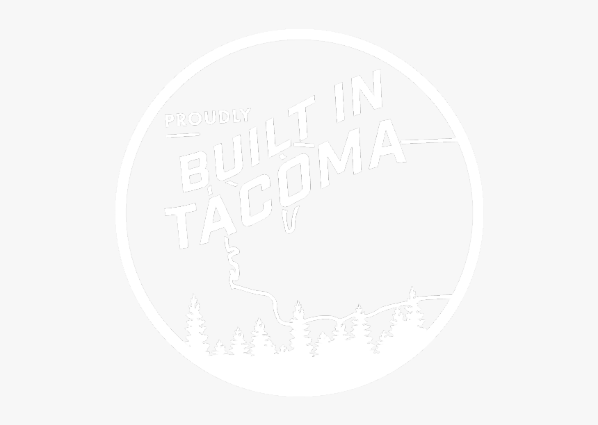 Built In Tacoma Logo White - Circle, HD Png Download, Free Download