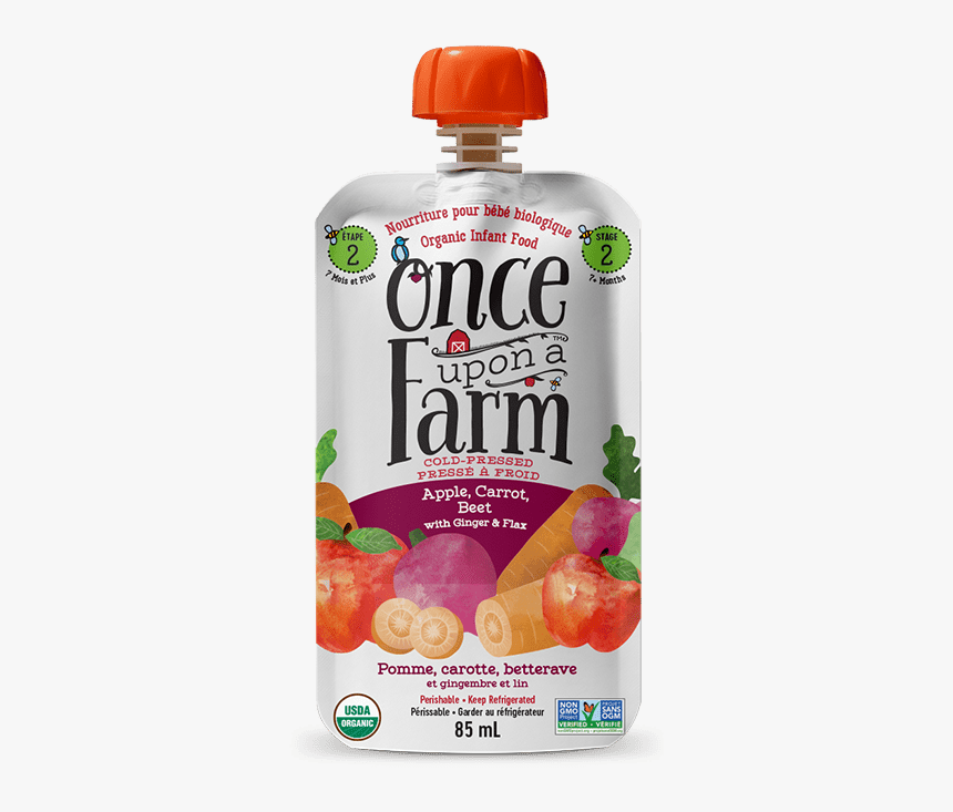Apple, Carrot, Beet Pouch - Once Upon A Farm Pouches, HD Png Download ...