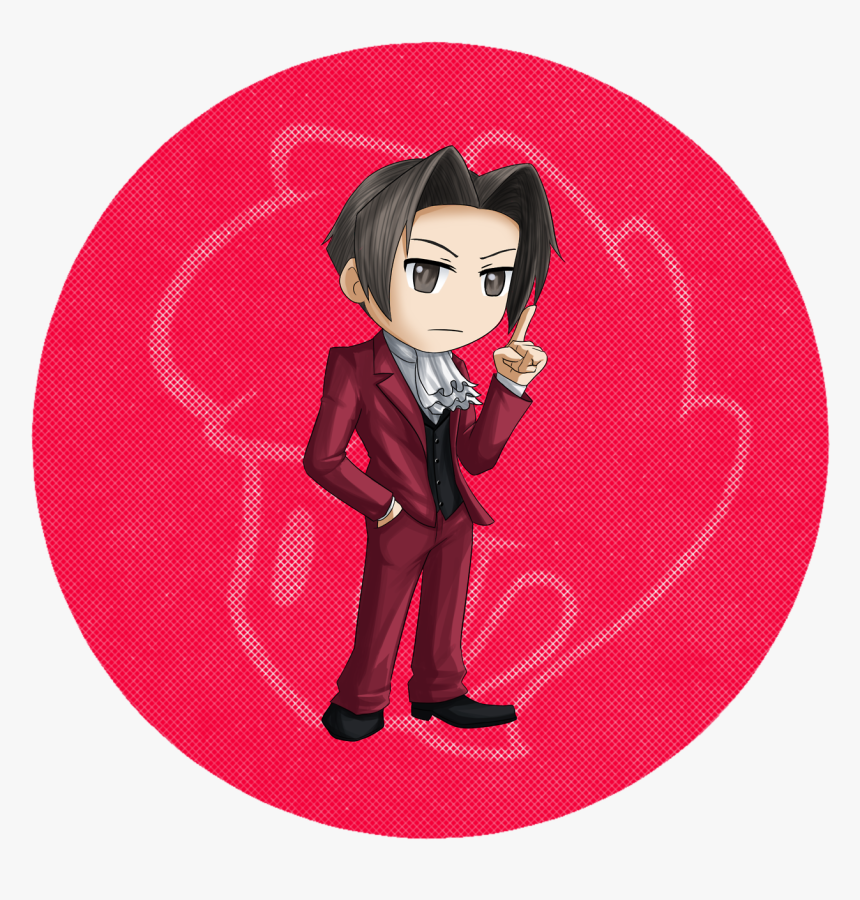 Miles Edgeworth - Cartoon, HD Png Download, Free Download