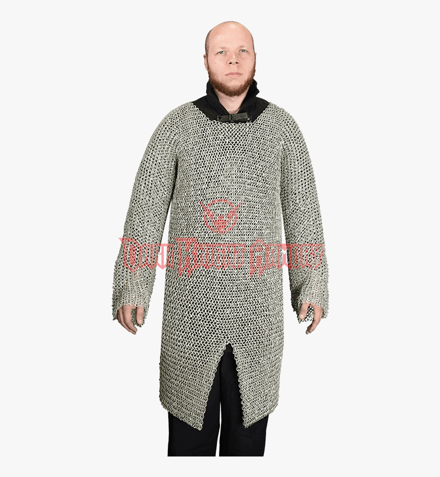 Flat Ring Wedge Riveted Chainmail Hauberk - Woolen, HD Png Download, Free Download