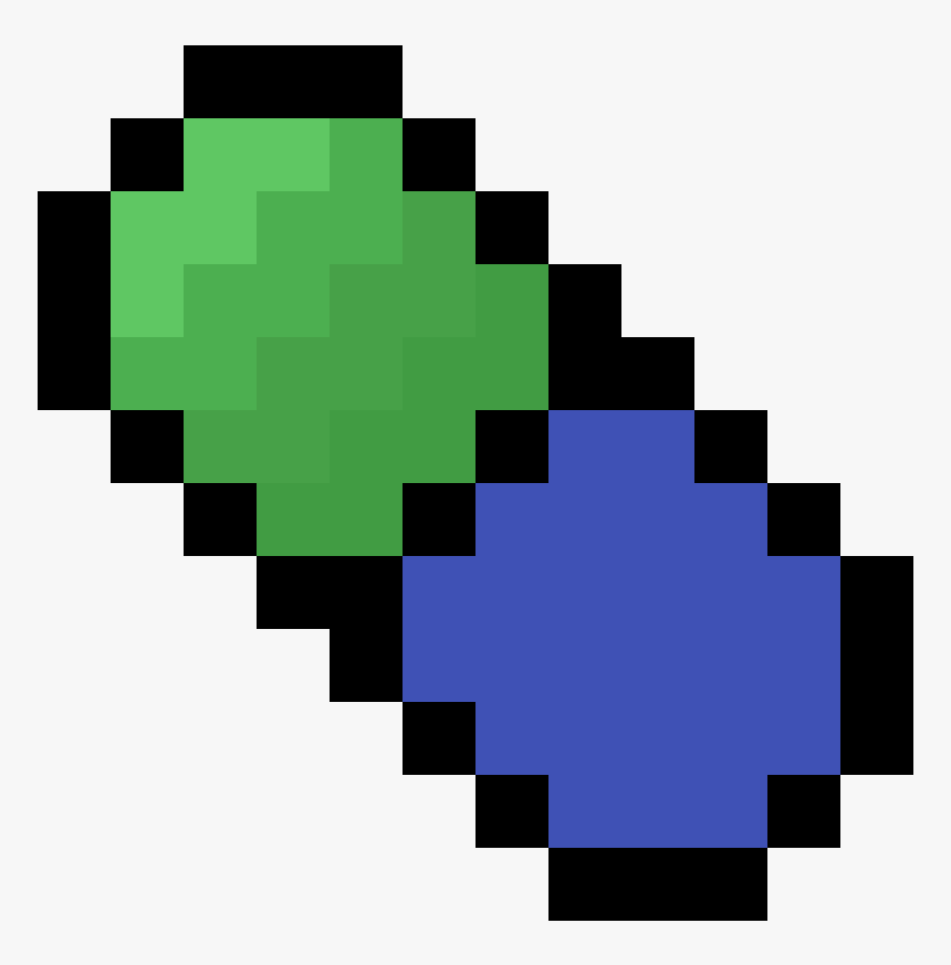 Green And Blue Pill - Minecraft Heart Transparent, HD Png Download, Free Download