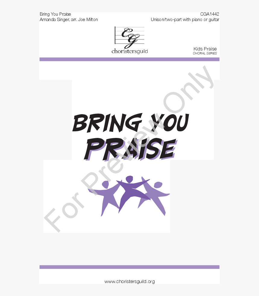 Bring You Praise Thumbnail Bring You Praise Thumbnail - Choristers Guild, HD Png Download, Free Download