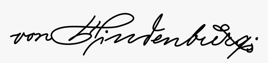 Paul Von Hindenburg Signature, HD Png Download, Free Download