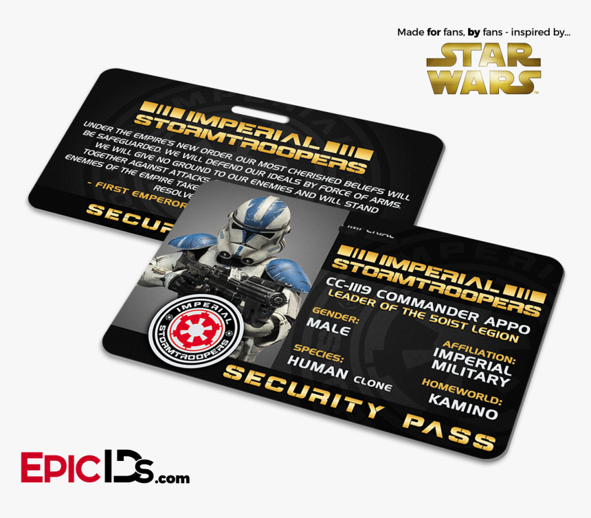 Star Wars Inspired - Star Wars Imperial Id, HD Png Download, Free Download