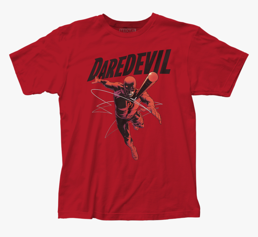 Action Pose Daredevil T-shirt - Active Shirt, HD Png Download, Free Download