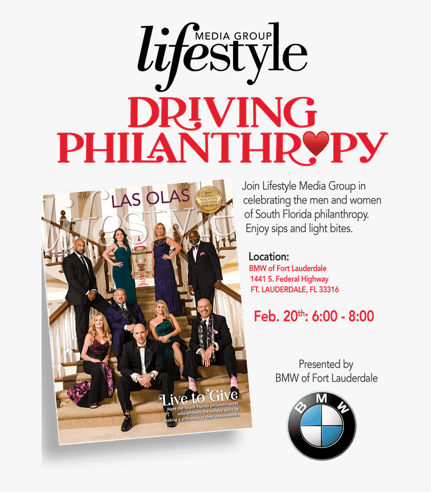 Driving Philanthropy Presented By Bmw Of Fort Lauderdale - Lifestyle Media Group, HD Png Download, Free Download