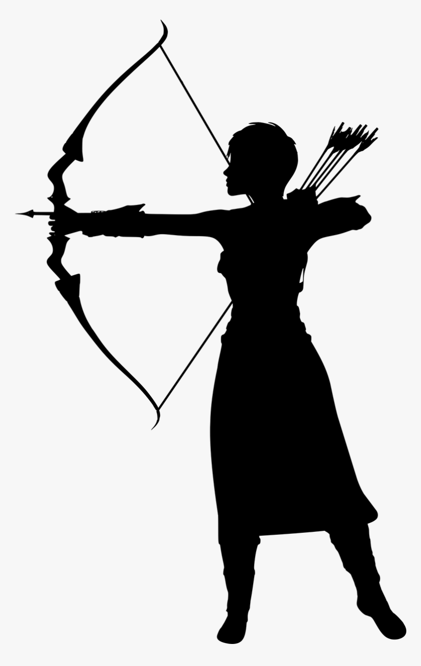 Woman Artemis Arrow Free Photo - Transparent Archery Silhouette, HD Png Download, Free Download