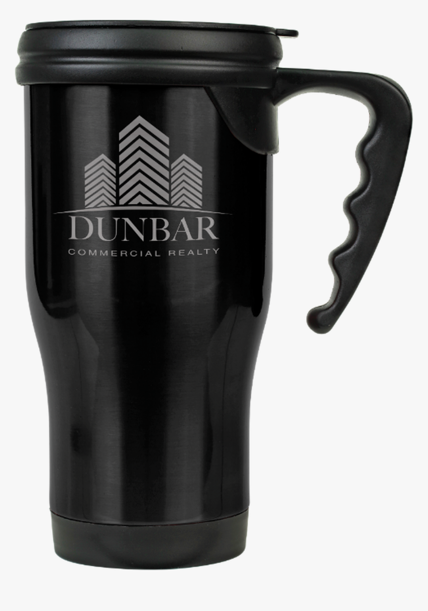 Gloss Black Stainless Steel Travel Mug With Handle, HD Png Download, Free Download