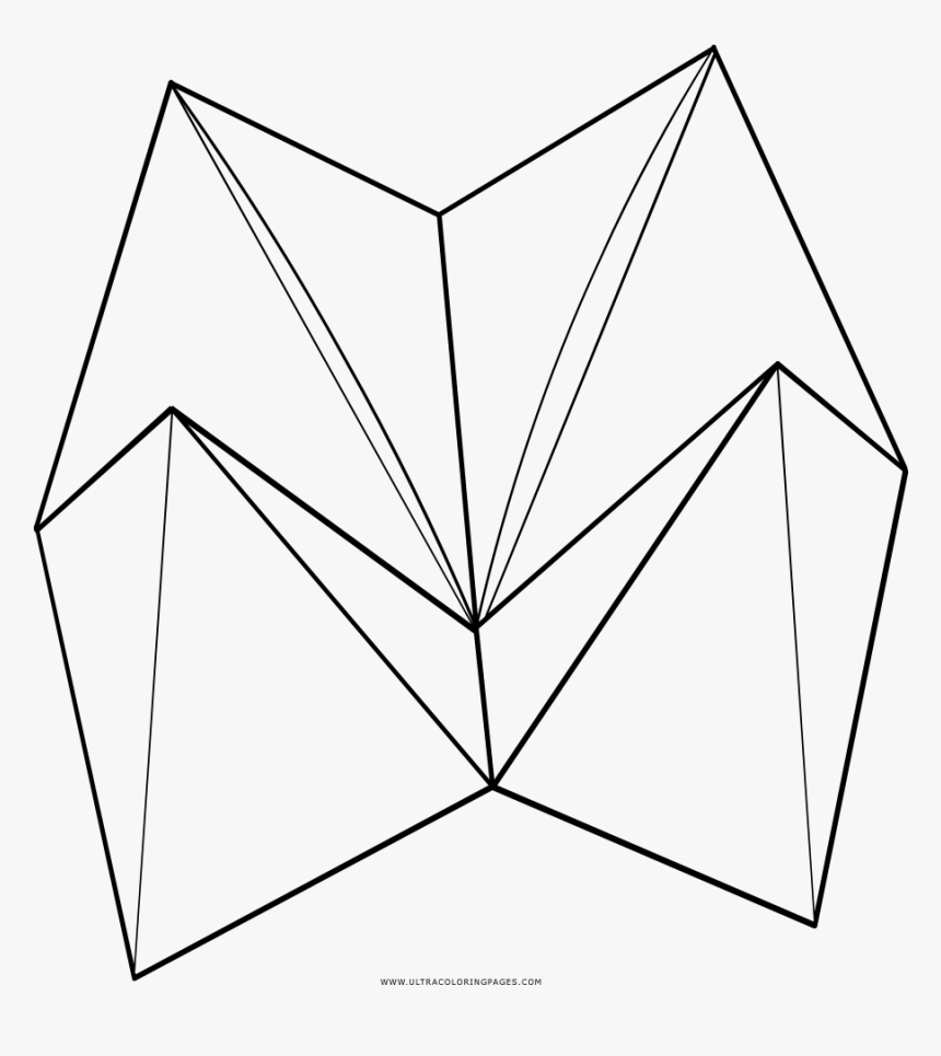 Paper Fortune Teller Coloring Page - Triangle, HD Png Download, Free Download