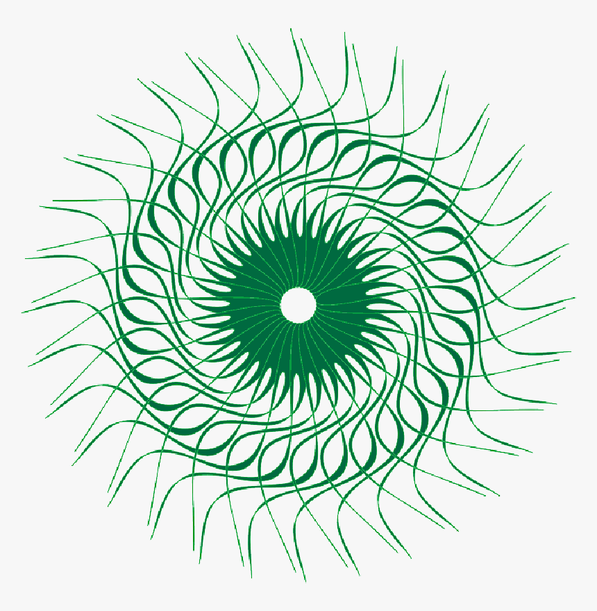 Green, Sun, Shape, Circles, Swirl, Rays, Shapes, Circle - Portable Network Graphics, HD Png Download, Free Download