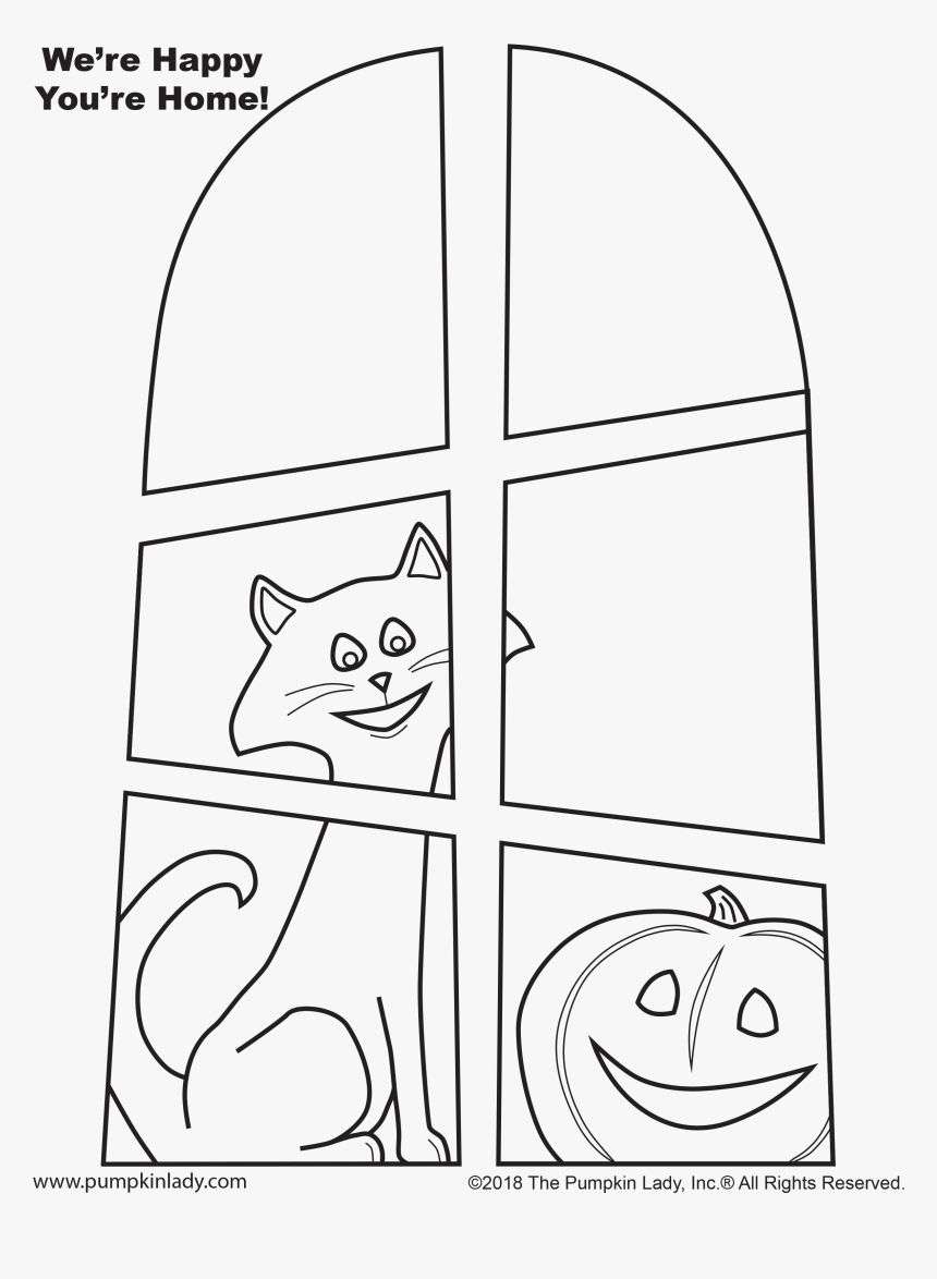 We"re Happy Your Home Halloween Coloring Page By The - Cartoon, HD Png Download, Free Download