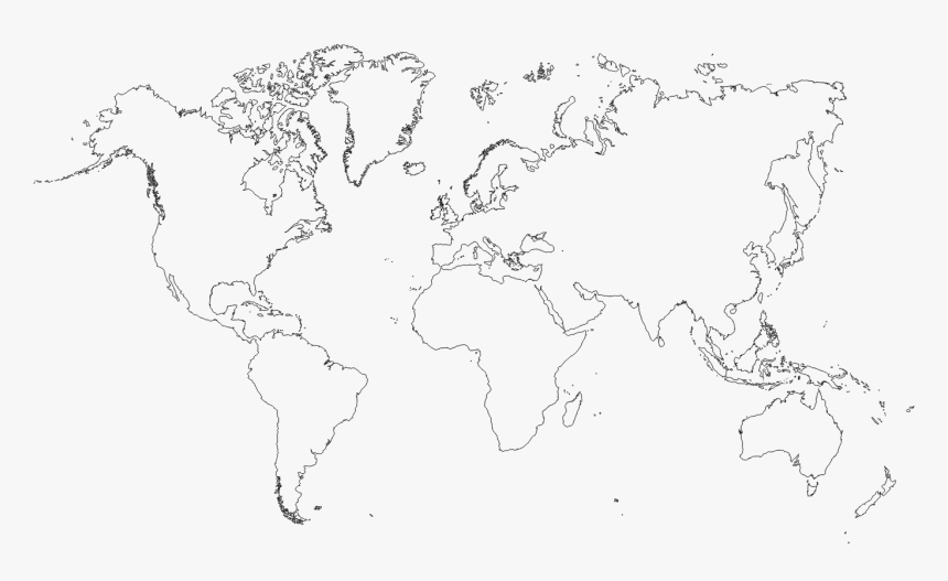 Blank World Map Large, HD Png Download - kindpng