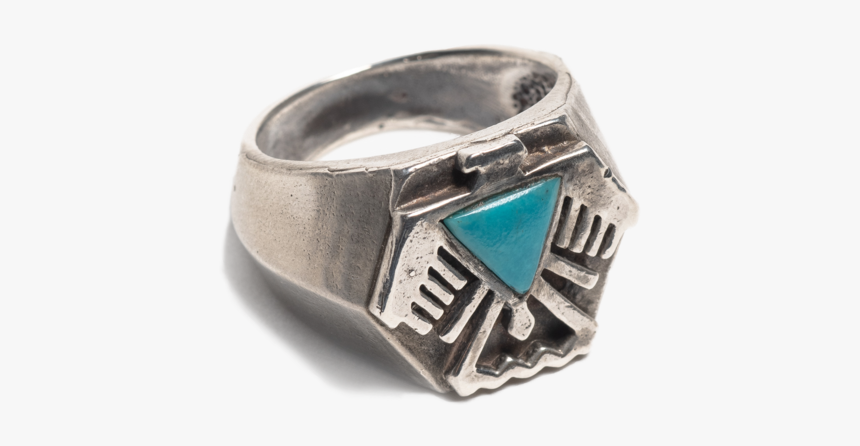 Vintage Navajo Sterling Silver Men’s Ring With Applied - Titanium Ring, HD Png Download, Free Download