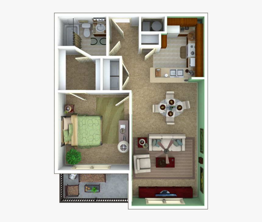 Senior Apartments Indianapolis Floor Plans Victorian - 1030 Square Feet Apartment, HD Png Download, Free Download