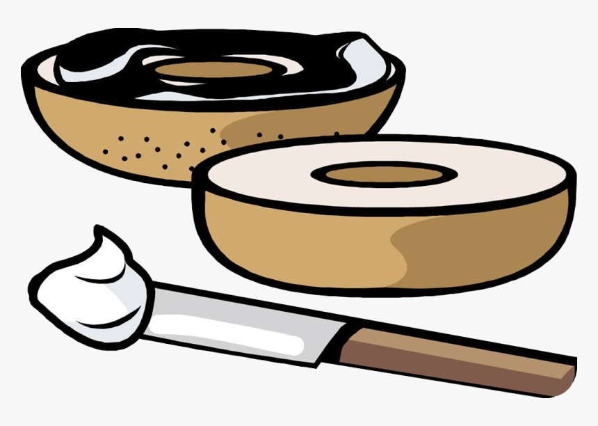 Clip Art Cottage Cheese Clipart - Bagel And Cream Cheese Clip Art, HD Png Download, Free Download