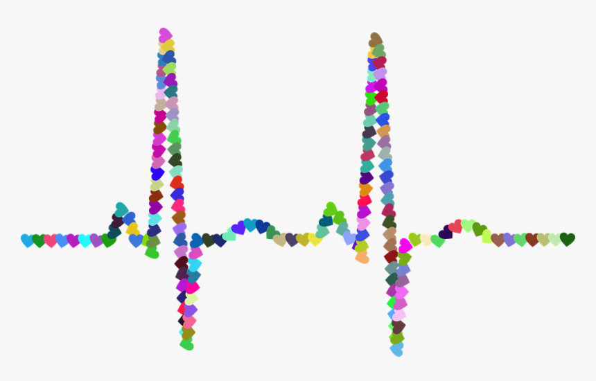 Blood Pressure - Ekg Png Colorful, Transparent Png, Free Download