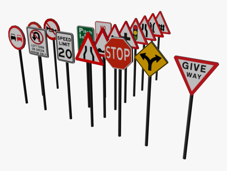 Transparent Signboard Png - Give Way Sign, Png Download, Free Download