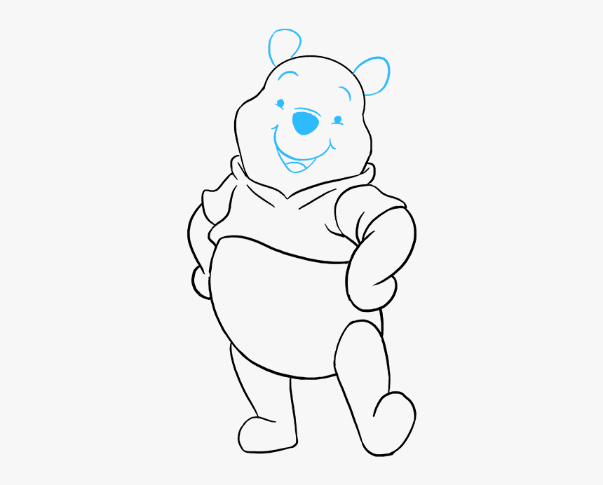 How To Draw Winnie The Pooh - Cartoon, HD Png Download, Free Download