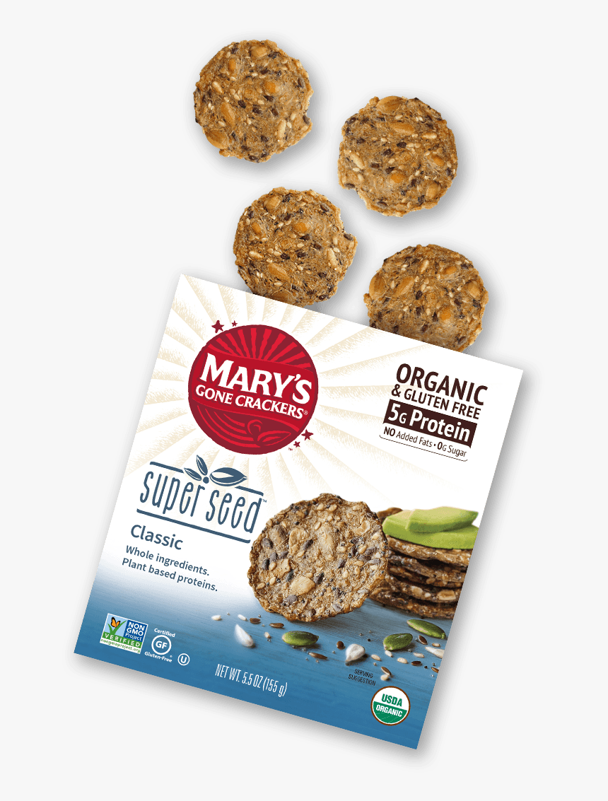 Mary"s Gone Crackers Classic Super Seed Crackers - Mary's Gone Crackers, HD Png Download, Free Download