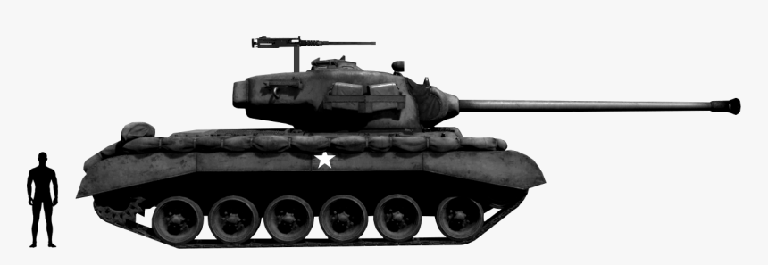 M26 Pershing 756 Tb - Pershing Tank Side View, HD Png Download, Free Download