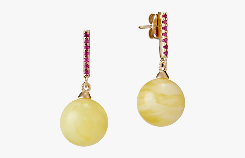 Our Selection Earrings In Milky Amber And Gold With - Earrings, HD Png Download, Free Download