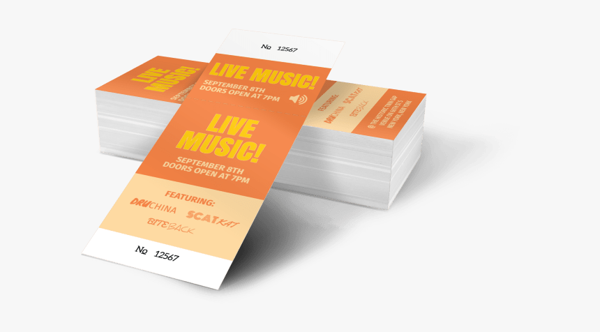 Live Music Concert Ticket Template Preview - Box, HD Png Download, Free Download