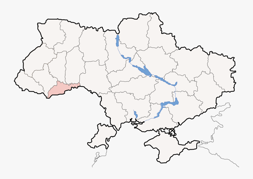 Map Of Ukraine Political Simple Oblast Czernowitz - Carpathian Ruthenia, HD Png Download, Free Download