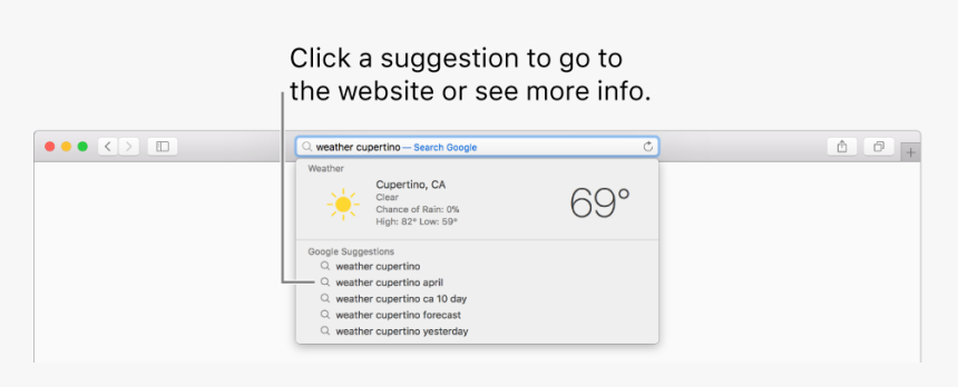 The Search Phrase “weather Cupertino” Entered In The - Weather, HD Png Download, Free Download