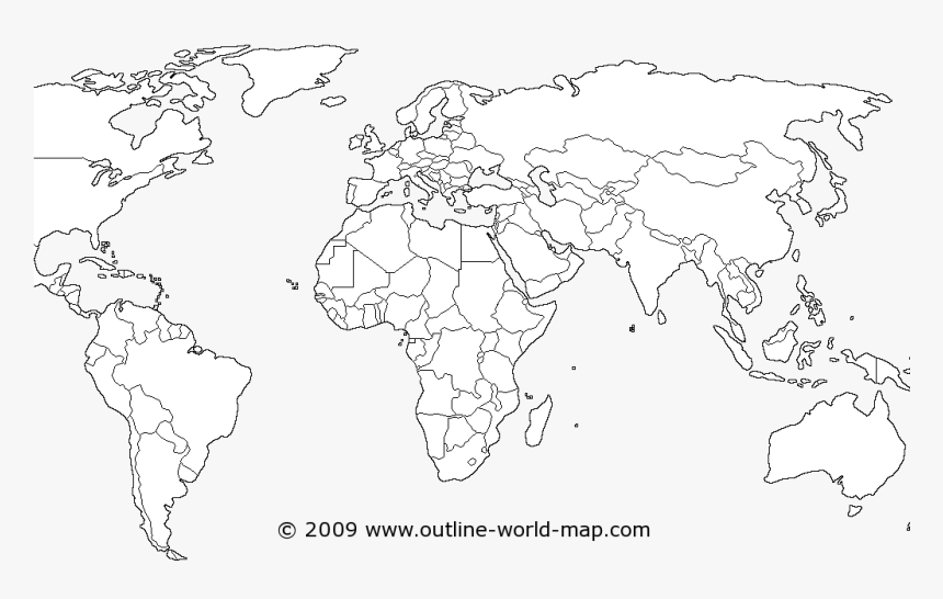 World Outline Map Hd Download Black White World Map - Transparent World Map Outline, Hd Png  Download - Kindpng