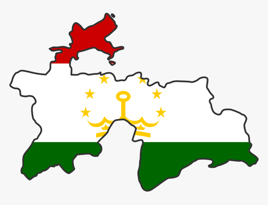 Tajikistan Flag Map, HD Png Download - kindpng