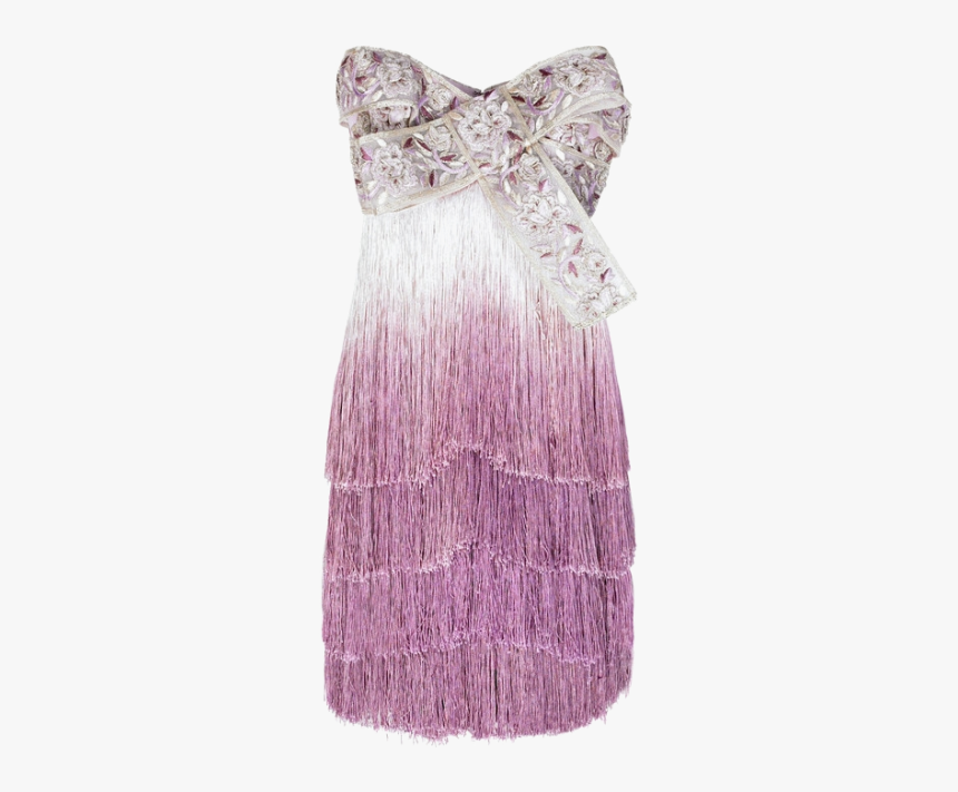 Marchesa Fringe Dress Purple, HD Png Download, Free Download