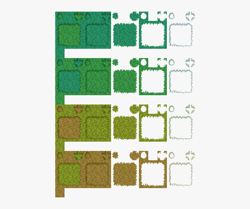 Transparent Mahjong Clipart Free - Rpg Maker Grass Tileset, HD Png Download, Free Download