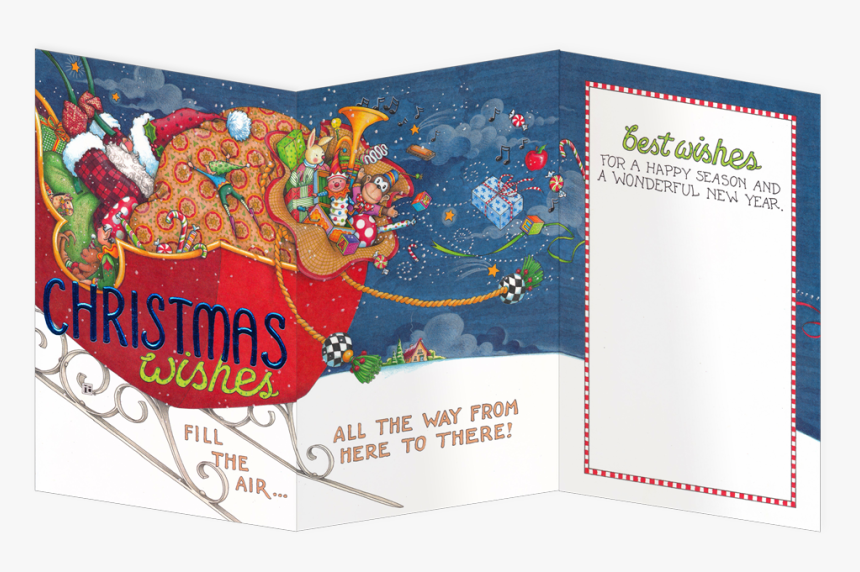 Christmas Wishes Tri-fold Greeting Card , Png Download - Illustration, Transparent Png, Free Download