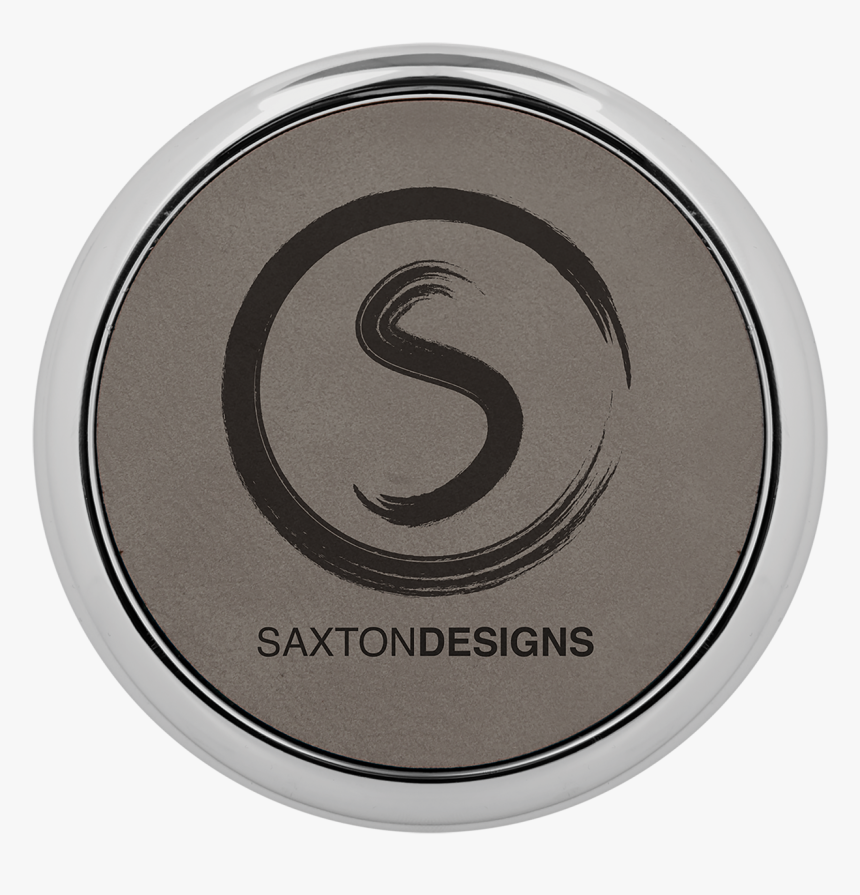 Gray Round Leatherette Coaster With Custom Laser Engraving - Circle, HD Png Download, Free Download