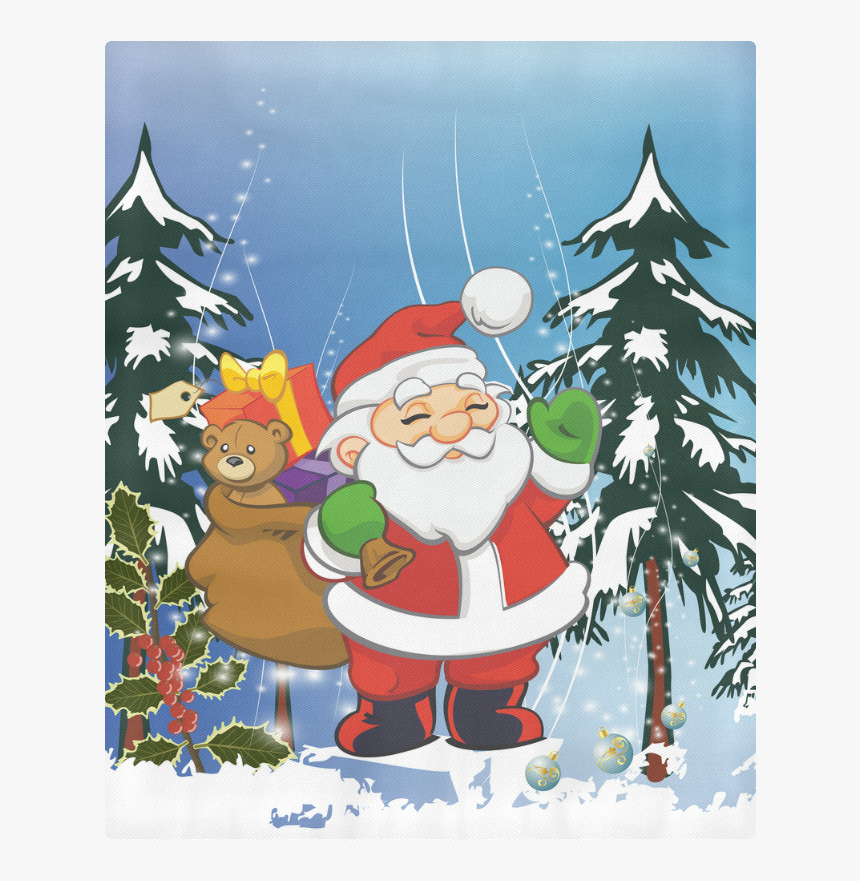 Cute Santa Claus Duvet Cover 86"x70, HD Png Download, Free Download