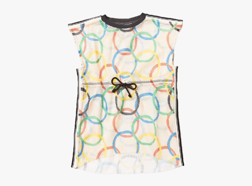 Noe And Zoe Olympic Print Short Sleeve Dress For Girls - Pattern, HD Png Download, Free Download