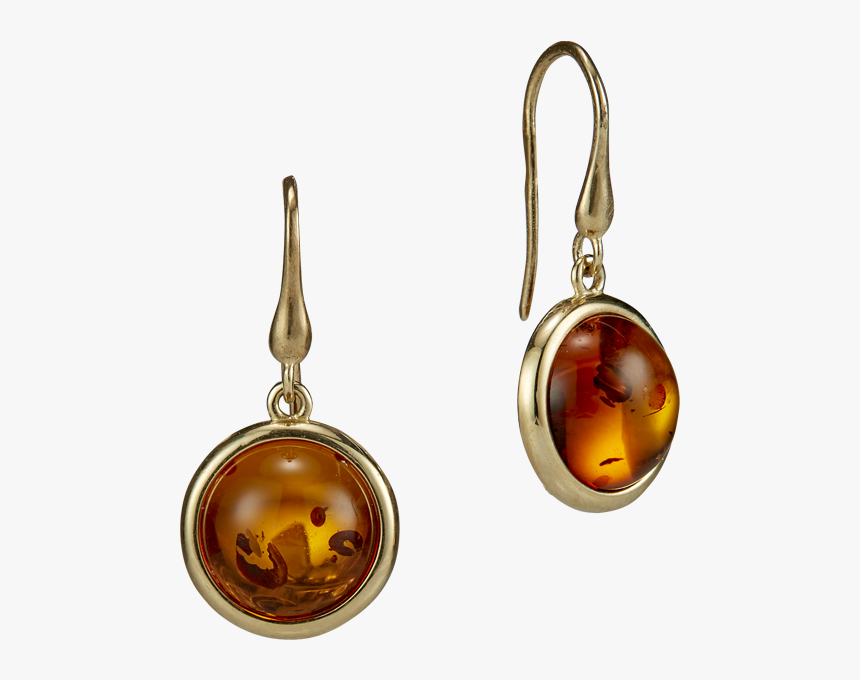 Our Selection Earrings In Cognac Amber And Gold - Earrings, HD Png Download, Free Download