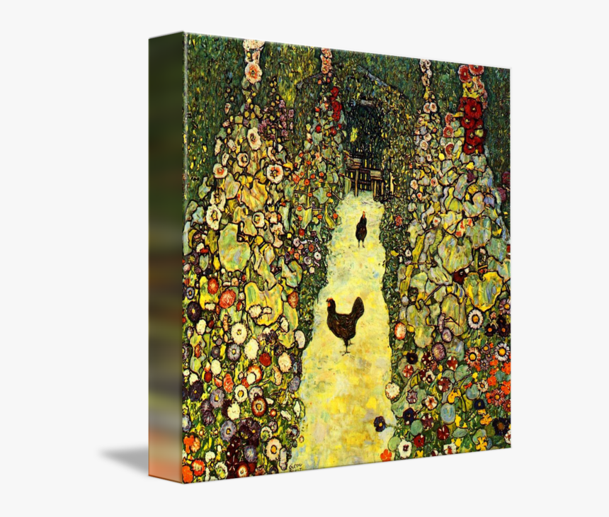 Painting By Gustav Klimt - Gustav Klimt Garden Path With Chickens, HD Png Download, Free Download