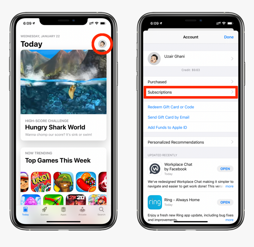 Cancel Subscriptions In Ios 13 / Ipados - Phone Time Iphone X, HD Png Download, Free Download