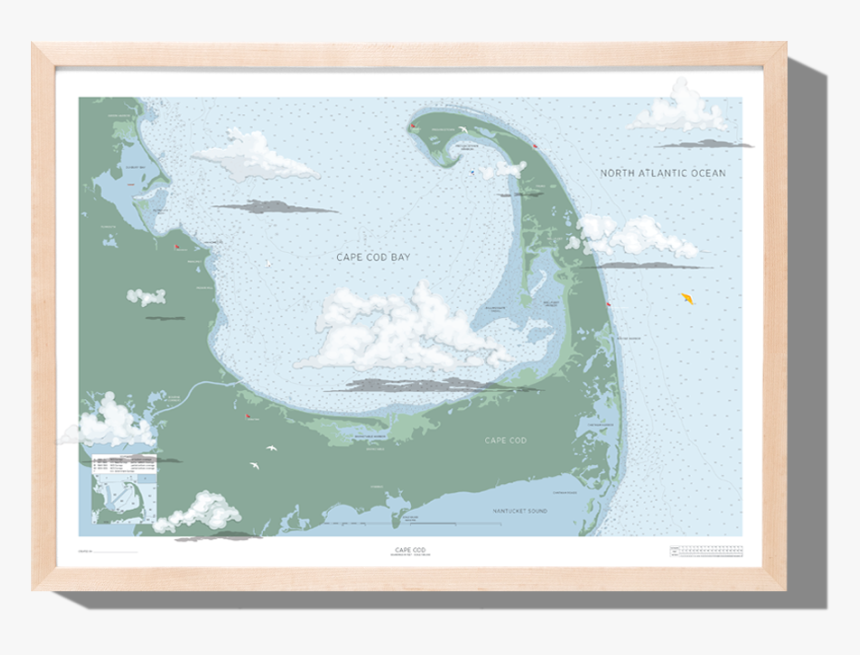 Rkr Cape Cod Natural Frame - Cape Cod Print., HD Png Download, Free Download