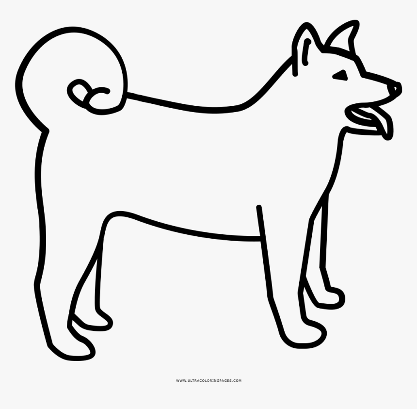 Akita Year Old Coloring Page, Printable Akita Year - Line Art, HD Png Download, Free Download