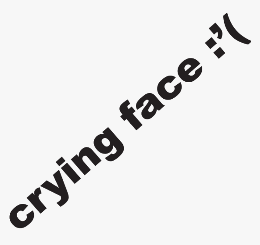 Crying Face Sticker - Calligraphy, HD Png Download, Free Download