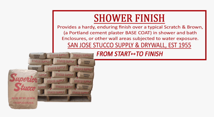 Superior Shower Finish By Stucco Supply Co - Stucco Supply Co, HD Png Download, Free Download